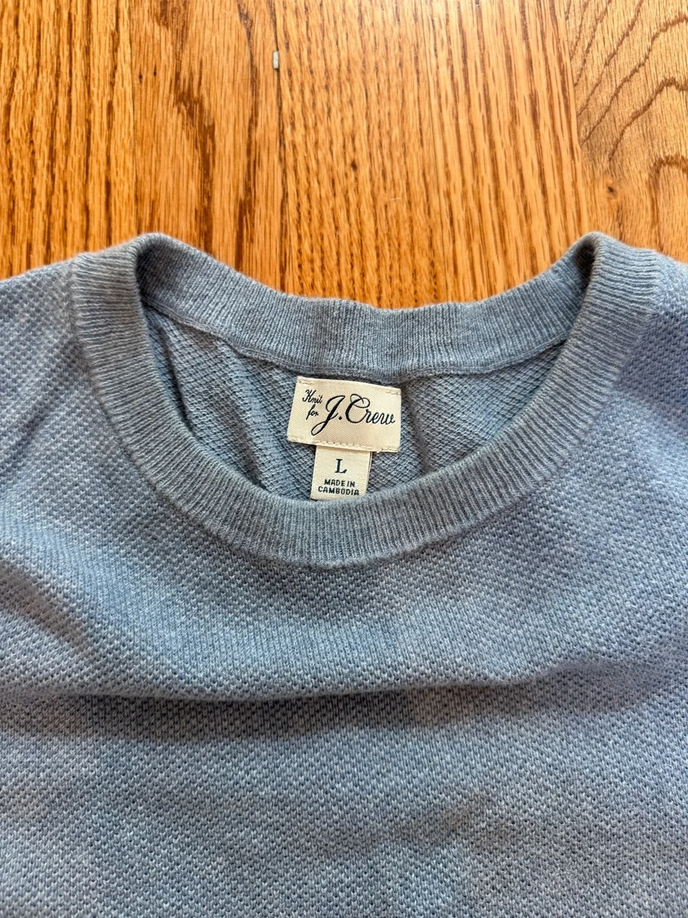 J. Crew Men's Slate Blue Crewneck Sweater